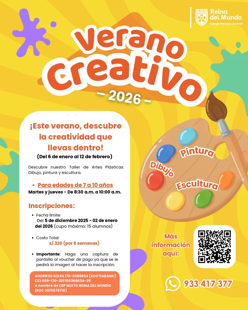 Curso: Taller de Artes Plásticas : Dibujo, Pintura y Escultura 7-10 años